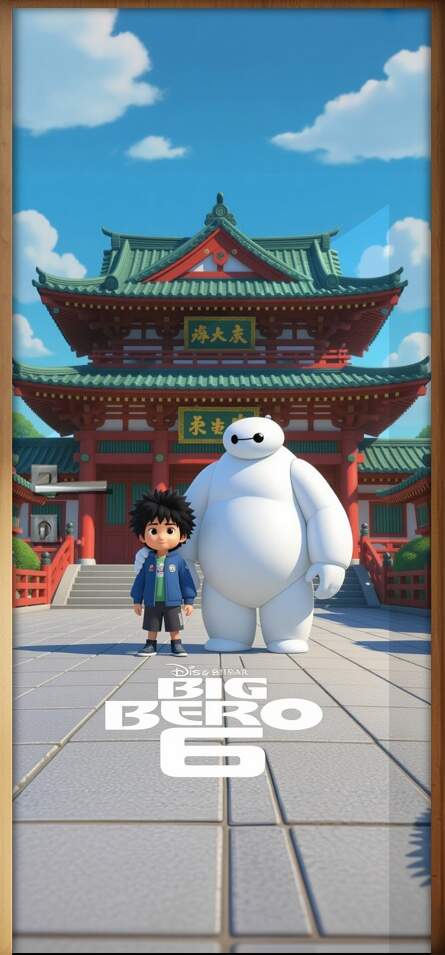 Adesivo de Porta Opera��o Big Hero