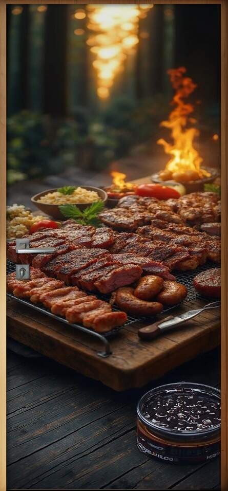 Adesivo de Porta Churrasco