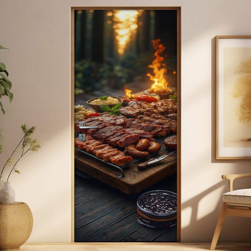 Adesivo de Porta Churrasco