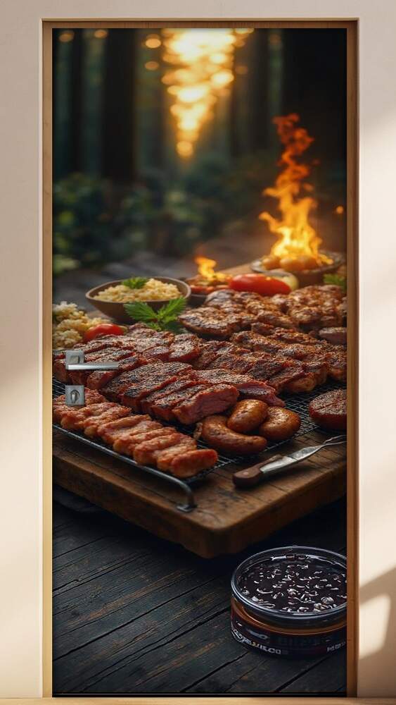 Adesivo de Porta Churrasco