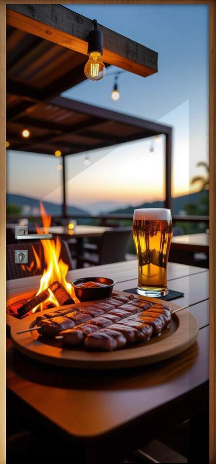 Adesivo de Porta Churrasco