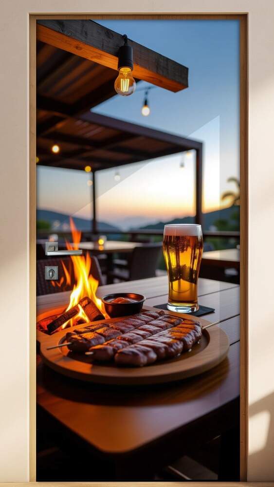 Adesivo de Porta Churrasco