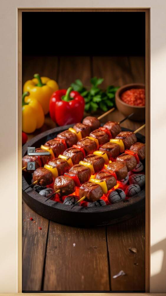 Adesivo de Porta Churrasco