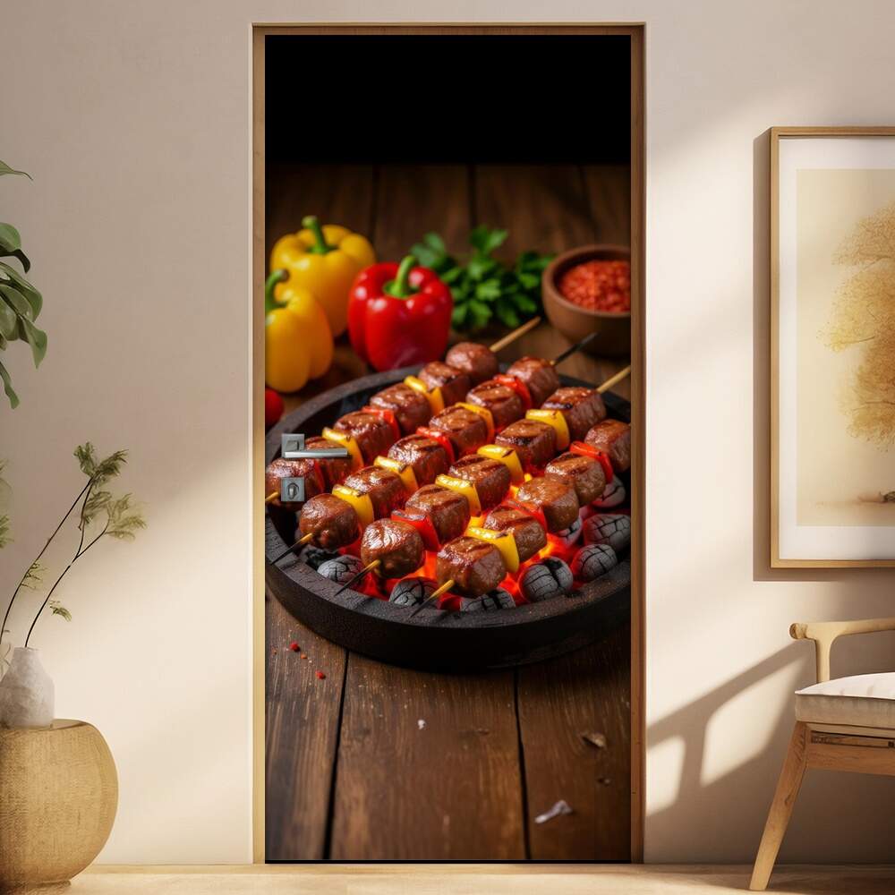 Adesivo de Porta Churrasco