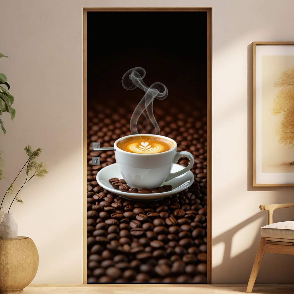 Adesivo de Porta Caf