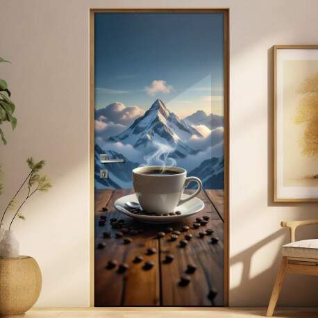 Adesivo de Porta Caf