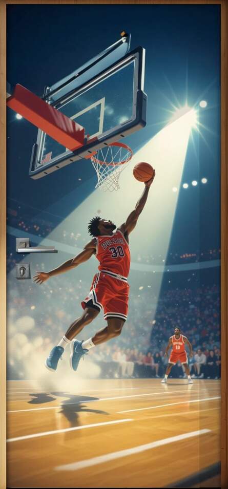 Adesivo de Porta Basquete