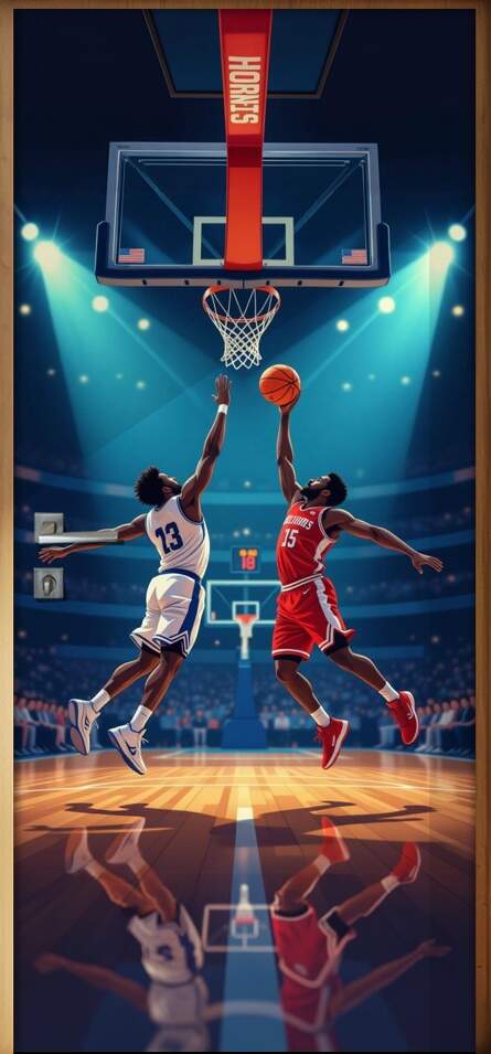 Adesivo de Porta Basquete