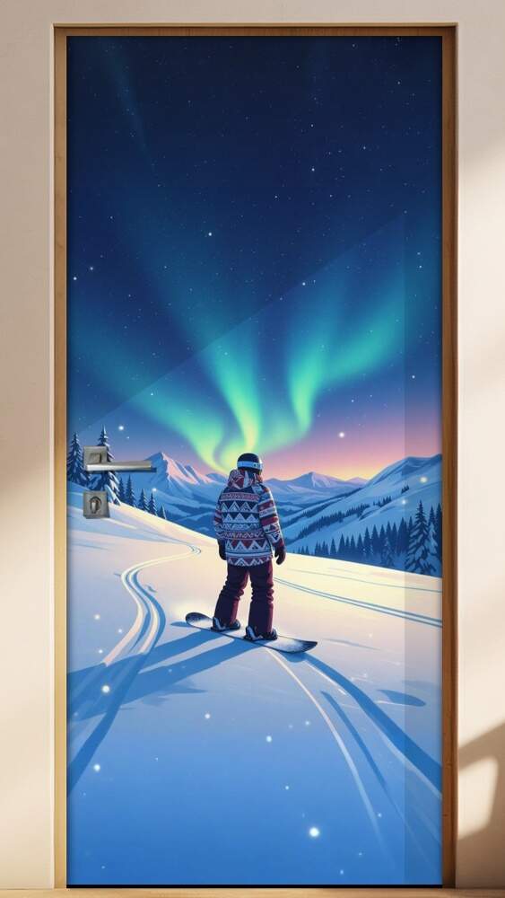 Adesivo de Porta Snowboard