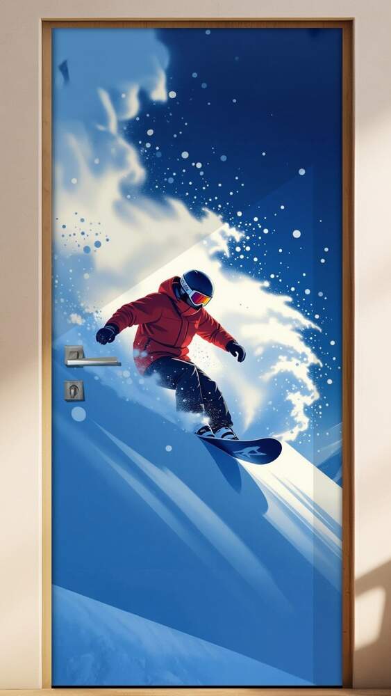 Adesivo de Porta Snowboard