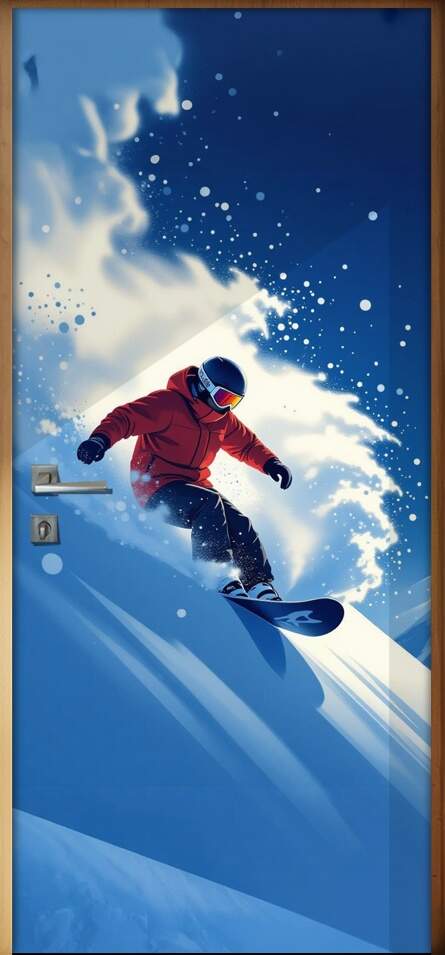Adesivo de Porta Snowboard