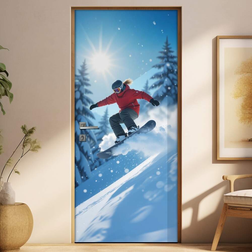 Adesivo de Porta Snowboard