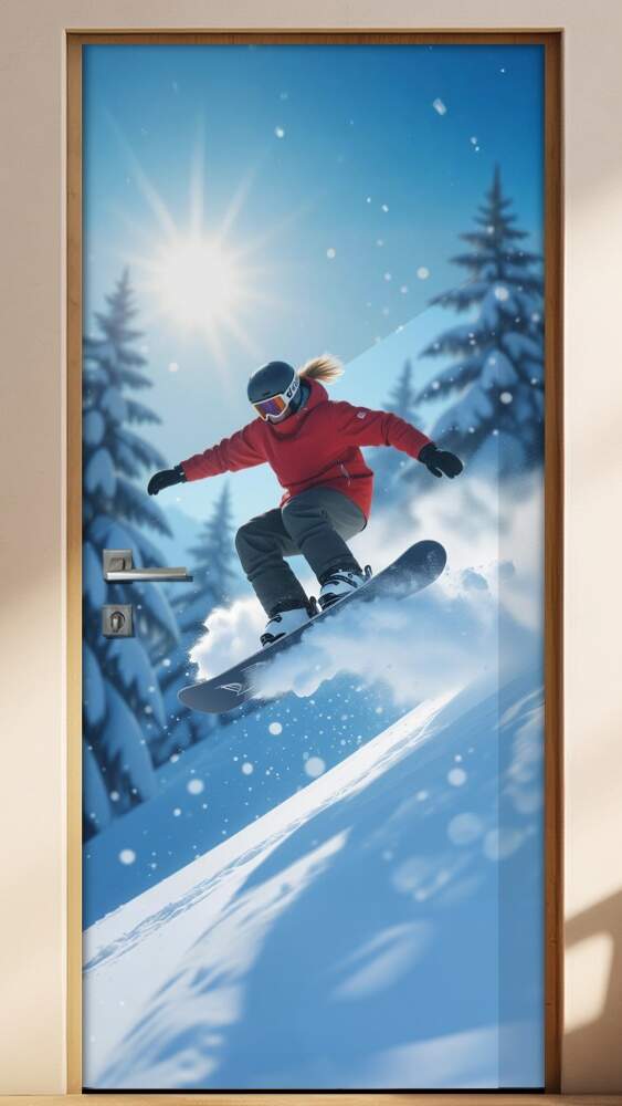 Adesivo de Porta Snowboard