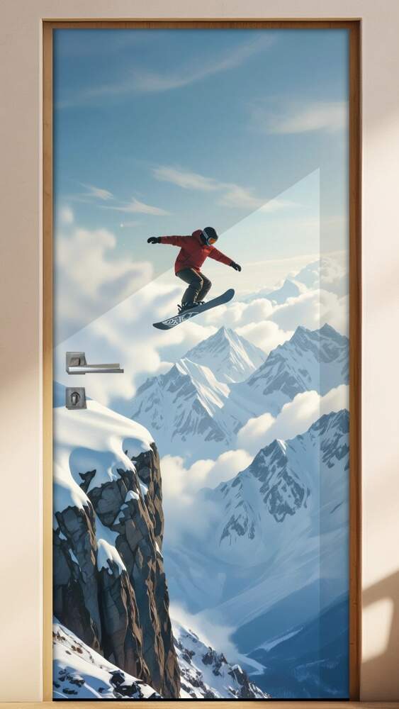 Adesivo de Porta Snowboard