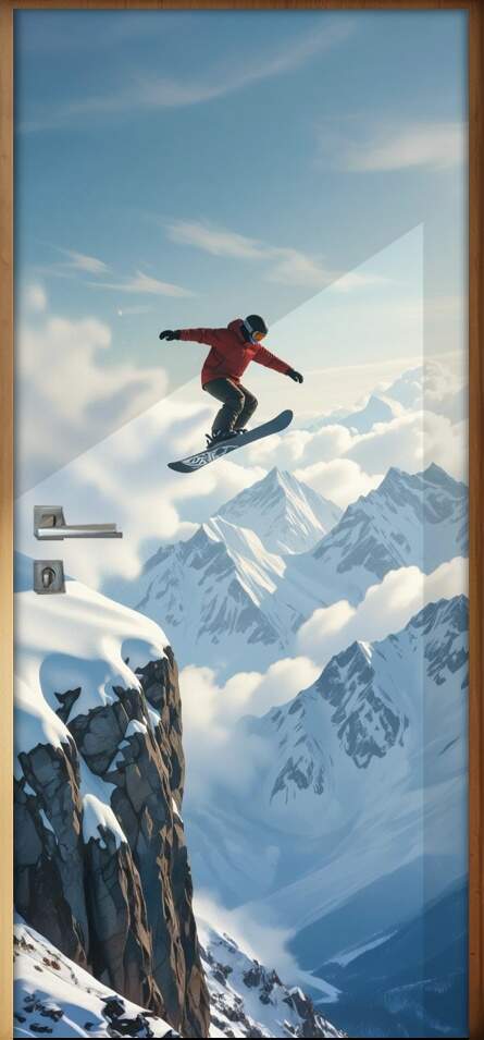 Adesivo de Porta Snowboard