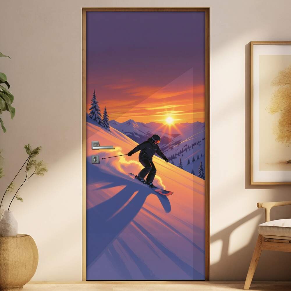 Adesivo de Porta Snowboard