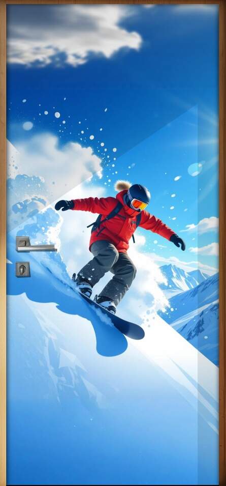 Adesivo de Porta Snowboard