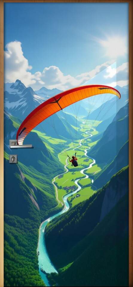 Adesivo de Porta Paraquedismo