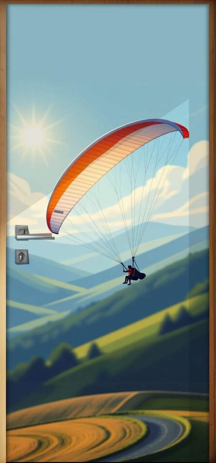 Adesivo de Porta Paraquedismo