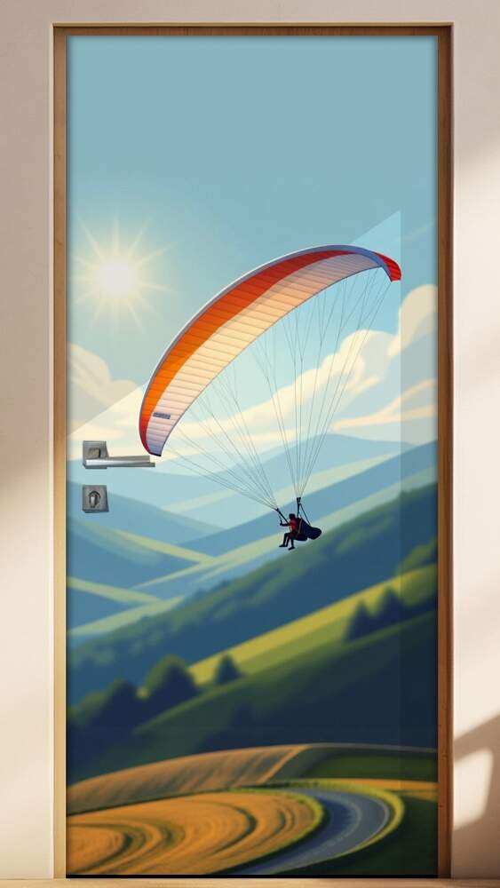 Adesivo de Porta Paraquedismo