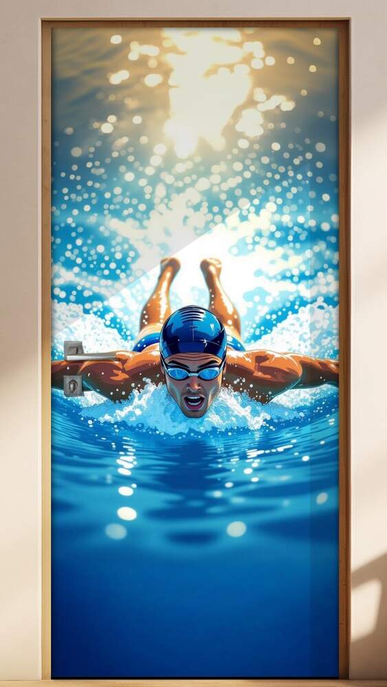 Adesivo de Porta Nata��o