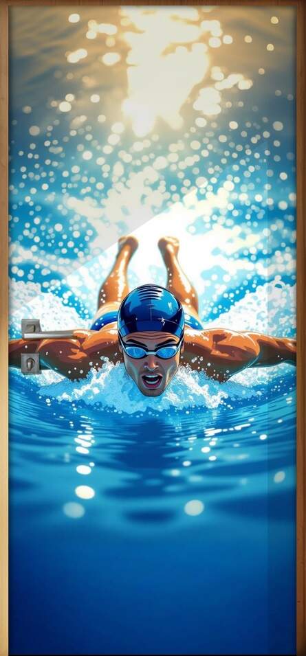 Adesivo de Porta Nata��o