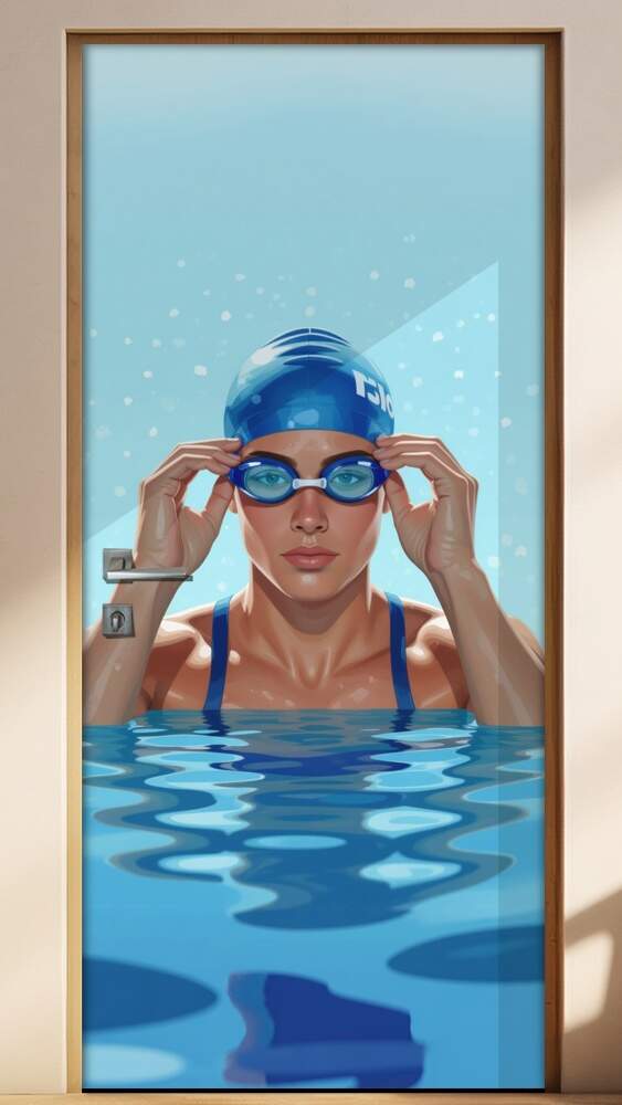 Adesivo de Porta Nata��o