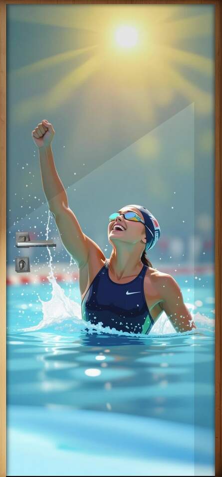 Adesivo de Porta Nata��o