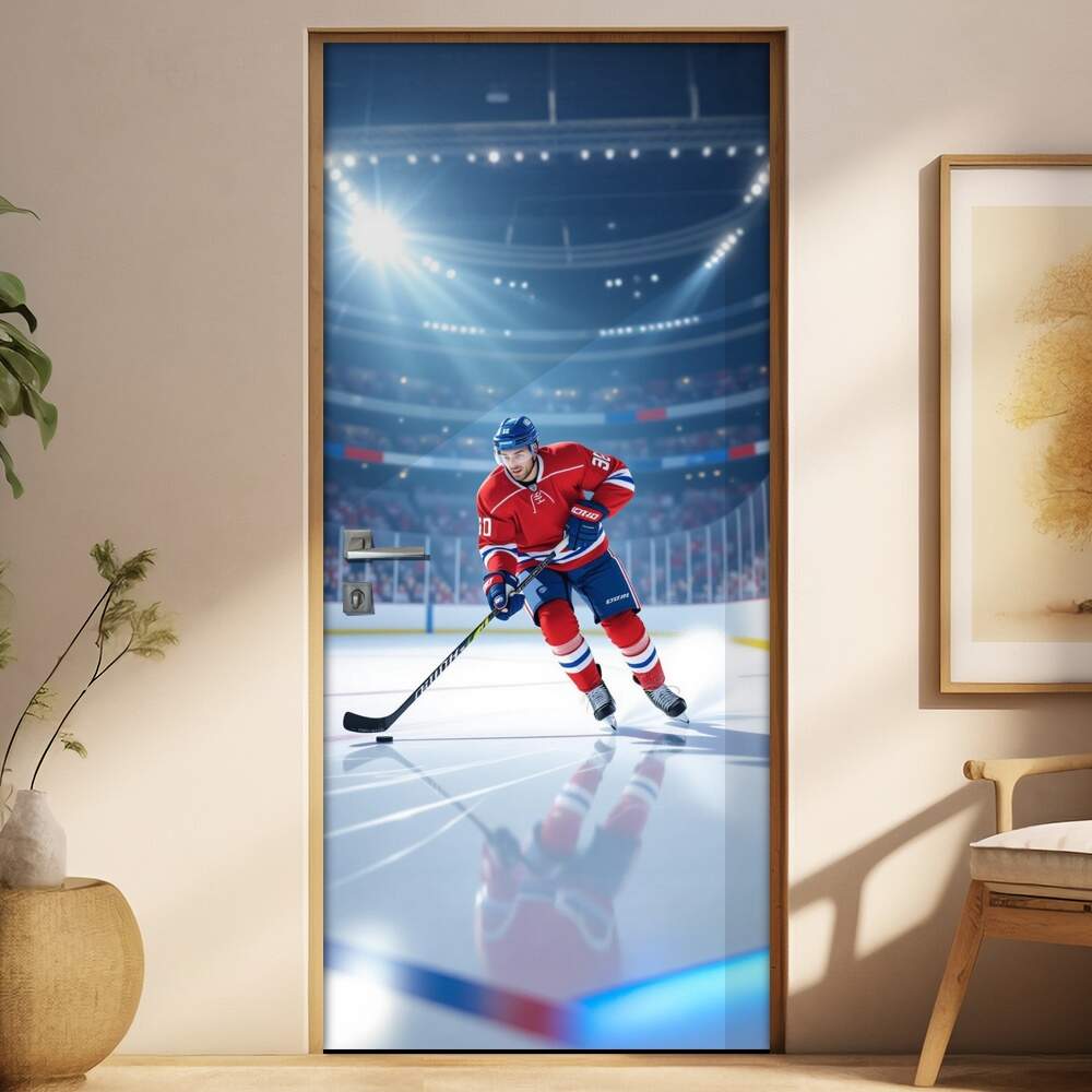 Adesivo de Porta Hquei no gelo