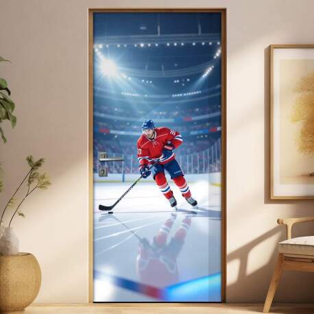 Adesivo de Porta Hquei no gelo