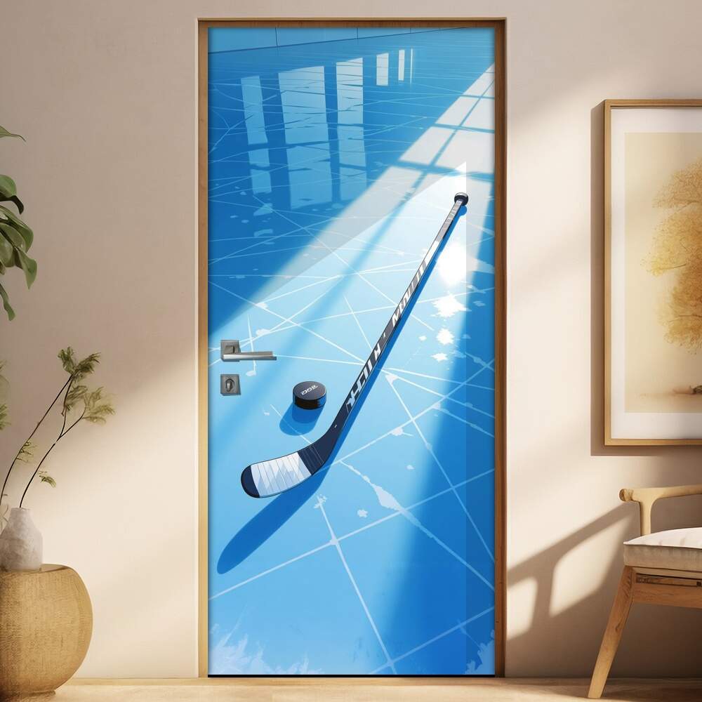 Adesivo de Porta Hquei no gelo