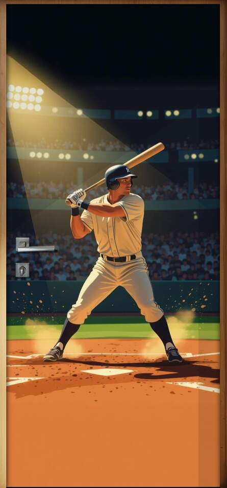 Adesivo de Porta Beisebol