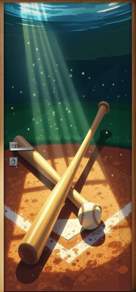 Adesivo de Porta Beisebol