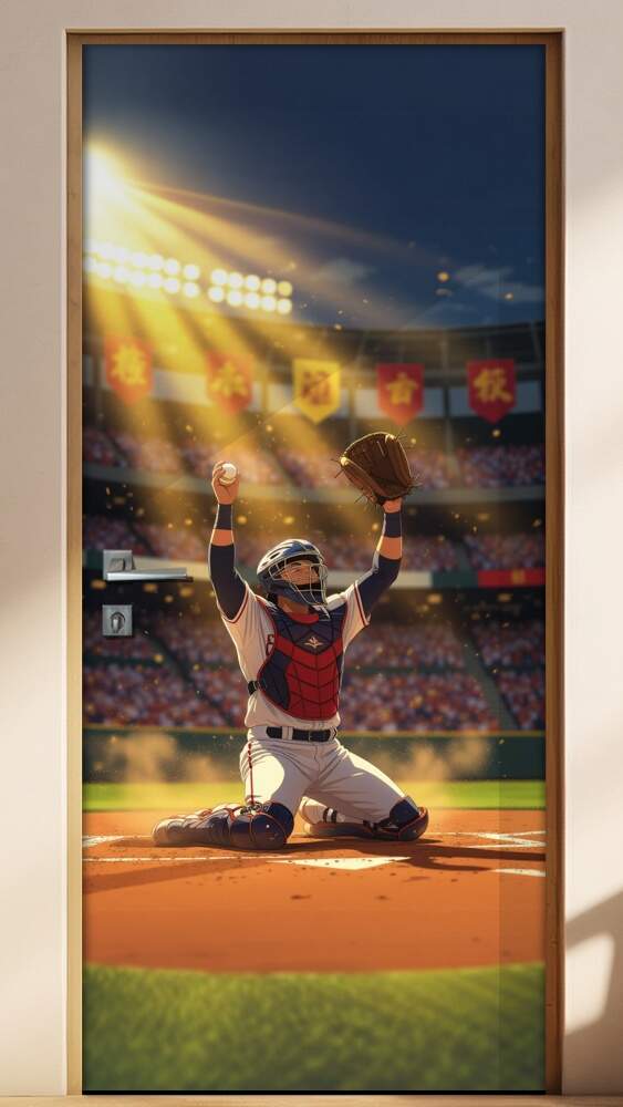 Adesivo de Porta Beisebol