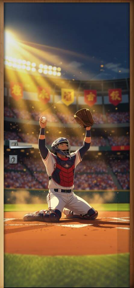 Adesivo de Porta Beisebol