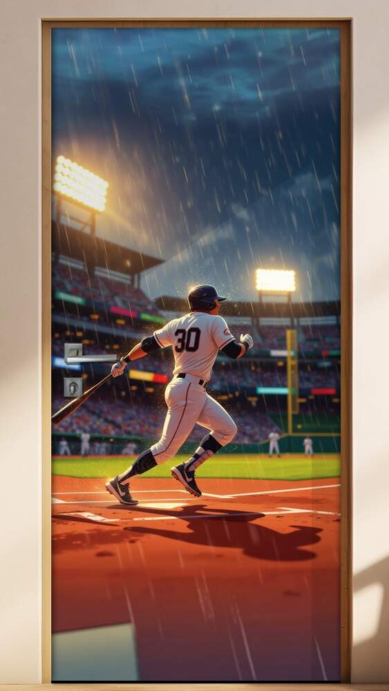 Adesivo de Porta Beisebol