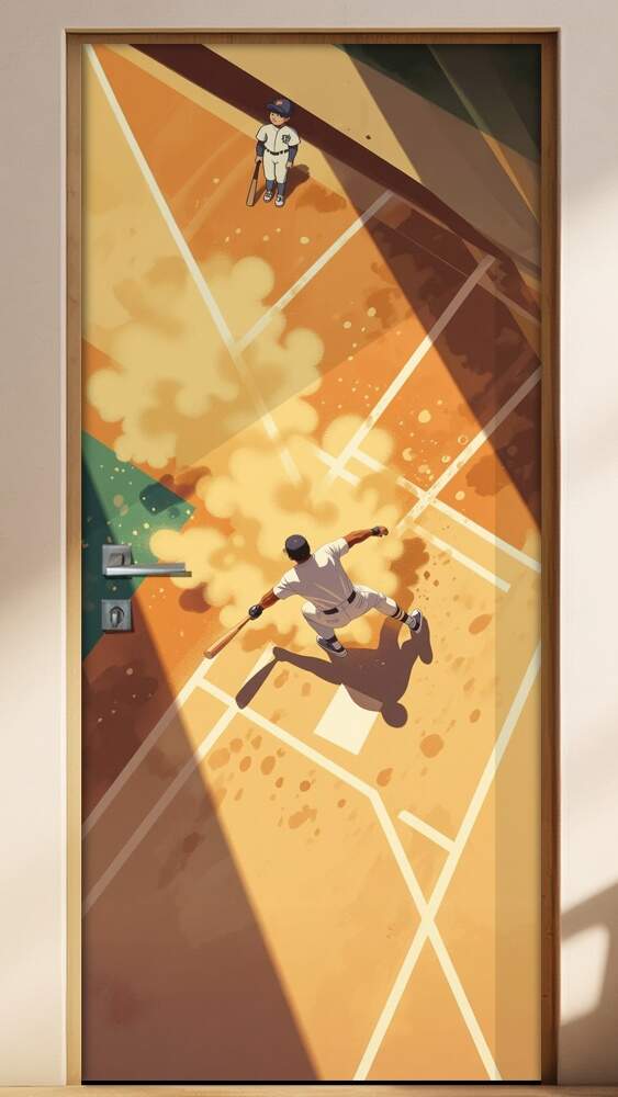Adesivo de Porta Beisebol