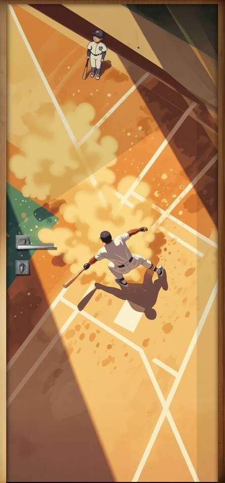 Adesivo de Porta Beisebol