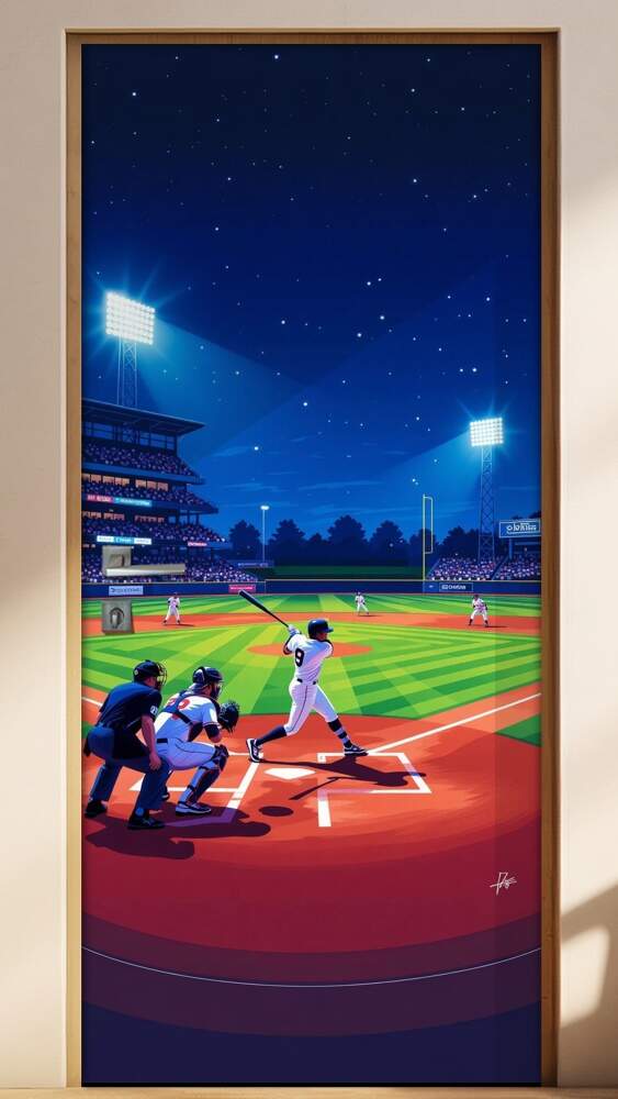 Adesivo de Porta Beisebol