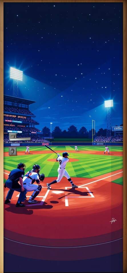 Adesivo de Porta Beisebol