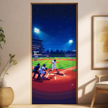 Adesivo de Porta Beisebol