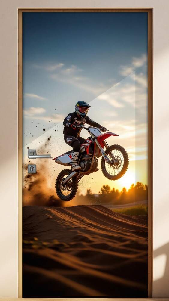 Adesivo de Porta Motocross