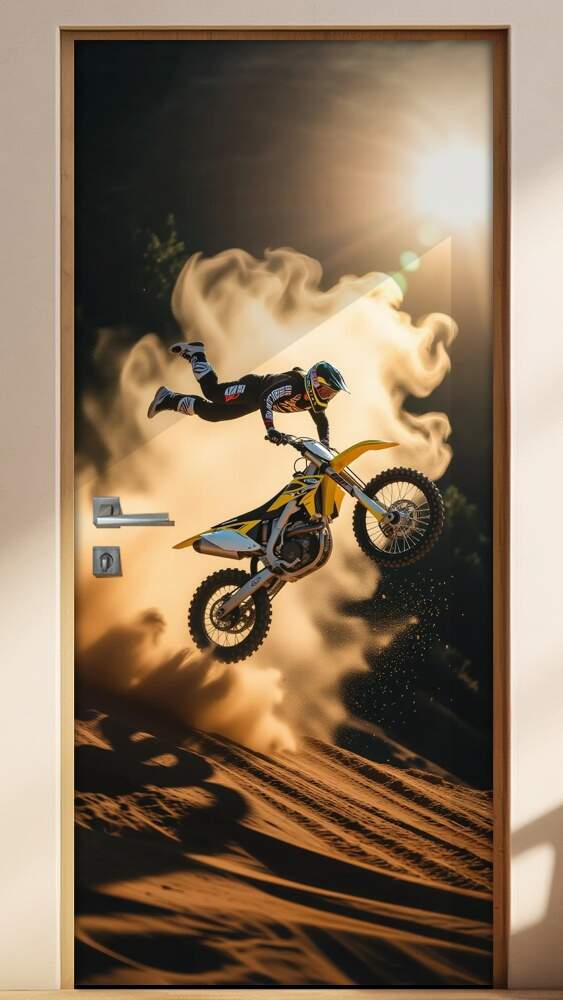 Adesivo de Porta Motocross