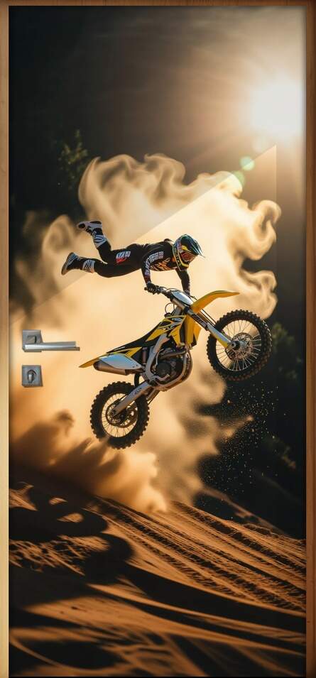 Adesivo de Porta Motocross