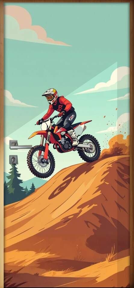 Adesivo de Porta Motocross