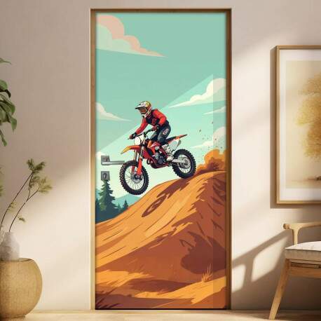 Adesivo de Porta Motocross