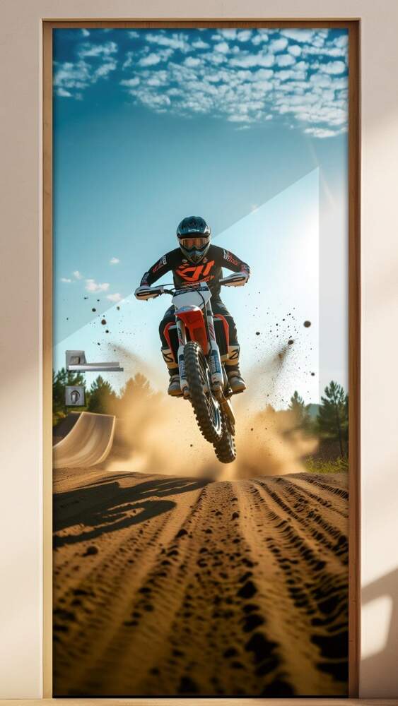 Adesivo de Porta Motocross