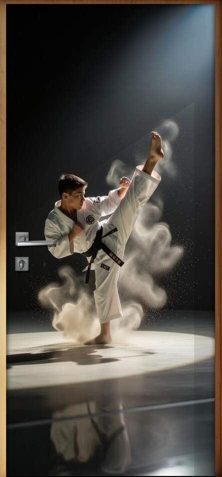 Adesivo de Porta Artes Marciais