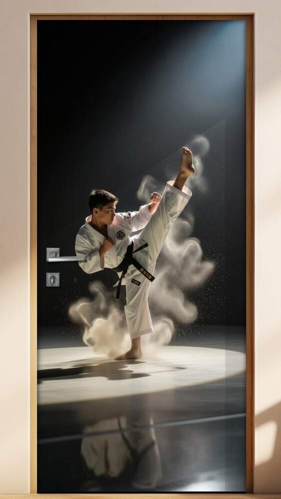 Adesivo de Porta Artes Marciais
