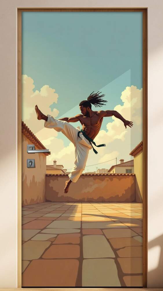 Adesivo de Porta Artes Marciais